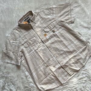 Carhartt Men's Loose Fit Midweight Short-Sleeve Plaid Shirt - XL - NWT TW4625-M